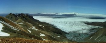 Panoramique sur le glacier depuis Nordurdalur
