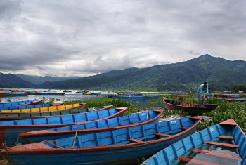 Bords du lac à Pokhara